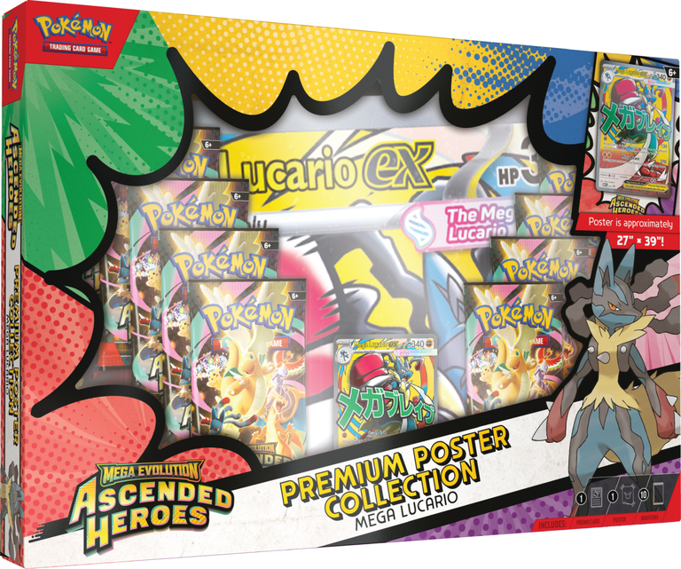 Pokemon TCG: ME 02,5 Prem Poster Mega Lucario (1 sztuka na klienta) (1)