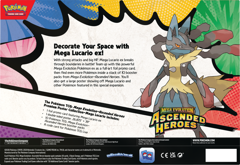 Pokemon TCG: ME 02,5 Prem Poster Mega Lucario (1 sztuka na klienta) (3)