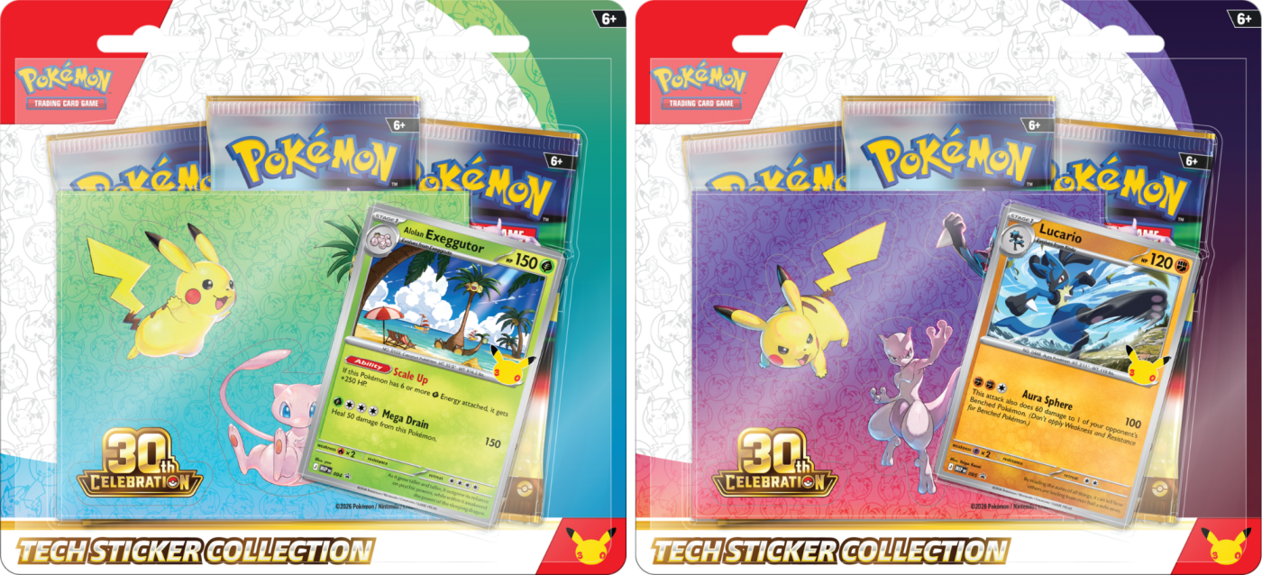 Pokemon TCG: 30th Celebration - Tech Sticker - Alolan Exeggutor & Lucario (limit 2 sztuk)